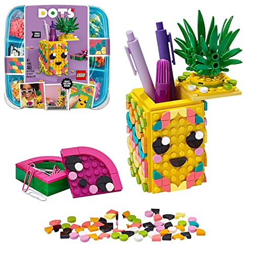 LEGO DOTS 41906 Porta-Lápis Ananás (Idade Mínima Recomendada: 6 anos) LEGO - Organizadores de mesa - ananás, 6 anos, decorar, mini sandia