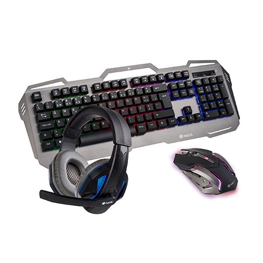 Teclado Gaming NGS GBX-1500 (Espanhol - Preto) NGS - Conjuntos de acessórios de computador - gaming, preto, espanhol
