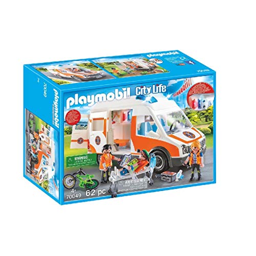 Carrinho de Brinquedos PLAYMOBIL Ambulância com Luz e Som (Idade Mínima: 4) PLAYMOBIL - Conjuntos de brinquedos - ambulância, luz, som, idade mínima 4