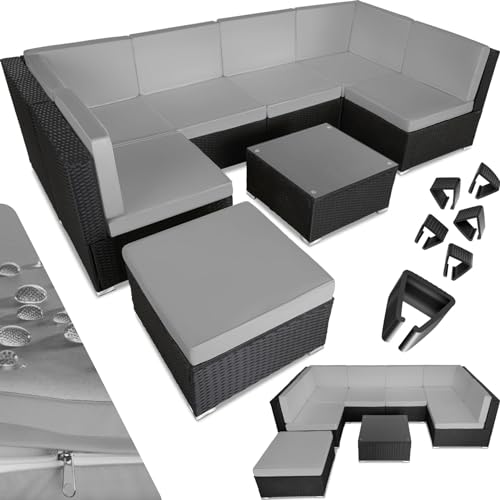 Conjunto de Jardim TECTAKE (Preto - Aço - 129x81.5x75 cm) TecTake - Móveis de exterior - preto, aço, 129x81.5x75 cm
