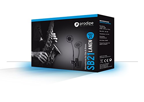 Microfone PRODIPE Sax & Brass (Preto - 1.5m) Prodipe - Microfones - saxofone, trompeta, metais, percussão, ganancia acustica alto