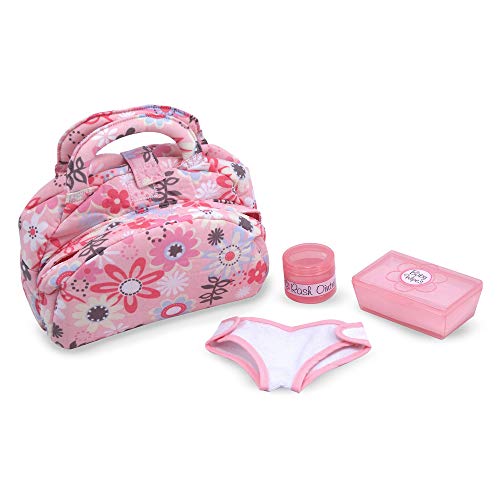 Conjunto de Bonecas MELISSA & DOUG Baby Bag Set Melissa & Doug - Acessórios para bonecas e figuras de ação - saco de mudança, bolsos, mala de toalhas, frasco de pomadas