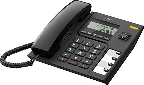 Telefone fixo analógico com identificador de chamadas ALCATEL T56 Preto ALCATEL - Telefonia - identificador de chamadas, teclas de memória, agenda, LED de chamada