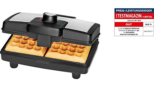 Máquina de Waffles CLATRONIC WA 3606 (2 Waffles - 800 W) Clatronic - Máquinas de waffle - 800 w, 2 waffles, rápido, simples