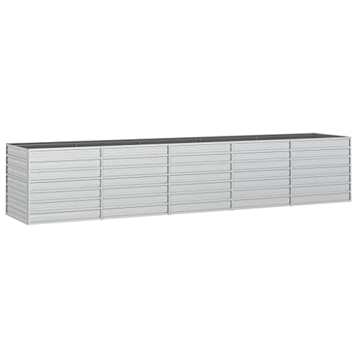 Cesto para Arraigar VidaXL | Aço Galvanizado | Prateado - 400 x 80 x 77 cm vidaXL - Móveis de exterior - aço galvanizado, prateado, 400x80x77 cm