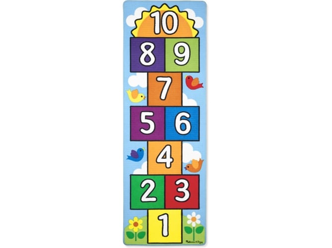 Jogo Didático MELISSA & DOUG My Big Number Floor Mat (3 anos) Melissa & Doug - Tapetes - números, quantidades, operações básicas, 55 cartões, 3 anos
