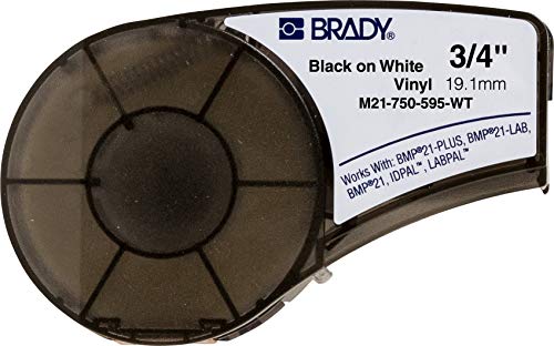 Fita para impressora BRADY M21-750-595-WT Brady - Fitas de etiquetas e recargas - preto, branco, bmp21-lab, idpal