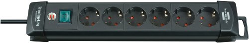 Extensão Elétrica BRENNENSTUHL 1951160100 Brennenstuhl - Fios e cabos elétricos - interruptor, luz, 6 tomadas, porta USB