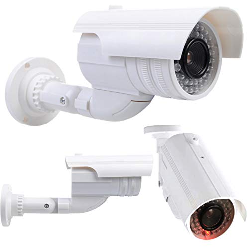 Pack 2 Câmaras de Vigilância FALSAS com Lente Led Parpalejante O&W Security - Câmeras de vigilância - pack, câmaras, vigilância, falsas, lente led, parpalejante