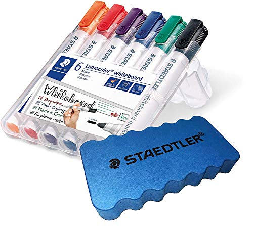 Marcadores STAEDTLER Lumocolor Pontas Redondas STAEDTLER Mars Deutschland GmbH - Marcadores e marcadores de texto - pontas redondas, bloqueadas, 6 cores, borracha