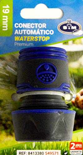 Conector Automático de Mangueira Water Stop 19 Mm Premium S& S&M - Acessórios e válvulas para mangueira de jardim - 19 mm, water stop, ferramenta livre, interior exterior