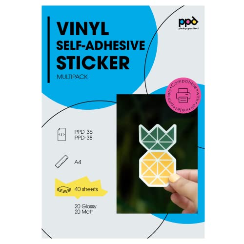 Autocolante para Impressora PPD-36/38-40 Photo Paper Direct - Papel de impressora e copiadora - autocolante, impressora, ppd-36/38-40, brilhantes, opacos
