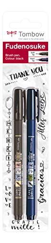 Marcador Fudenosuke Ws-Bhs-2P 2 Unidades TOMBOW Tombow - Canetas - desenho, caligrafia, tampa amovível, ergonômico