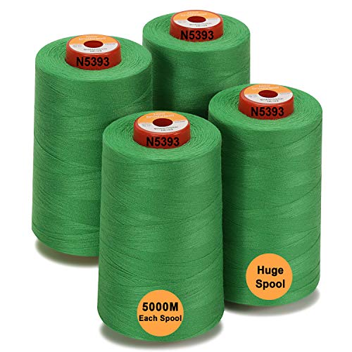 Fio para Costura NEW BROTHREAD 4 Bobinas Grandes de 5000M Hilo de Poliéster Todo Propósito 40S/2 (Tex27) New Brothreads - Fibras para artesanato - bobinas grandes, 5000m, poliéster, todo propósito