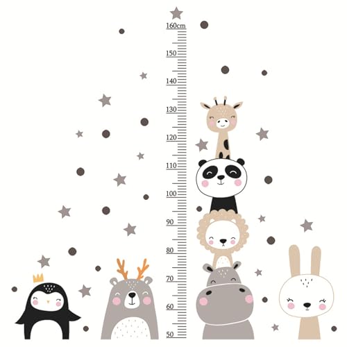 Quadro de Medição Infantil para Parede com Animais da Floresta YUDAWN - Papel de parede - quadro, medição, infantil, parede, animais, floresta