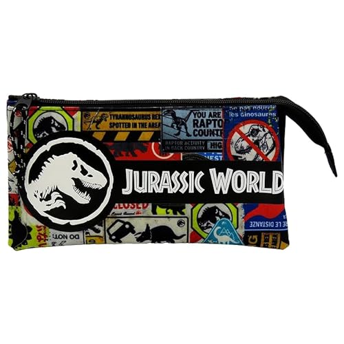 Estojo CYP BRANDS Jurassic World (Multicor) CYP - Estojos para canetas e lápis - multicor, jurassic world, compartimento duplo, tablet, e-reader