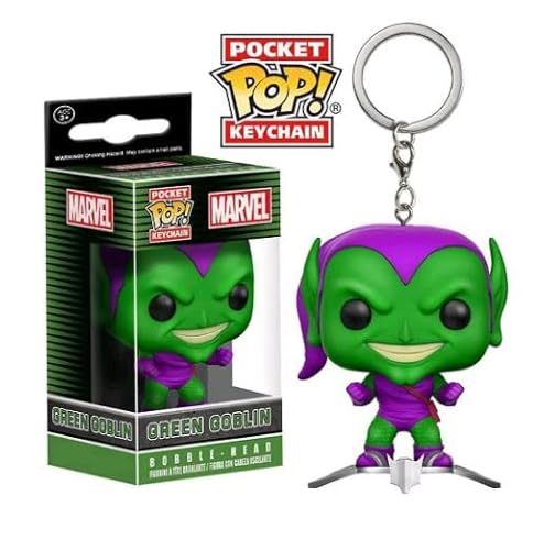 Figura FUNKO Pop Marvel: Spiderman - Green Goblin (Keychain) Funko - Porta-chaves - figura, vinil, autocolante, porta-chaves, 5 cm, personagem