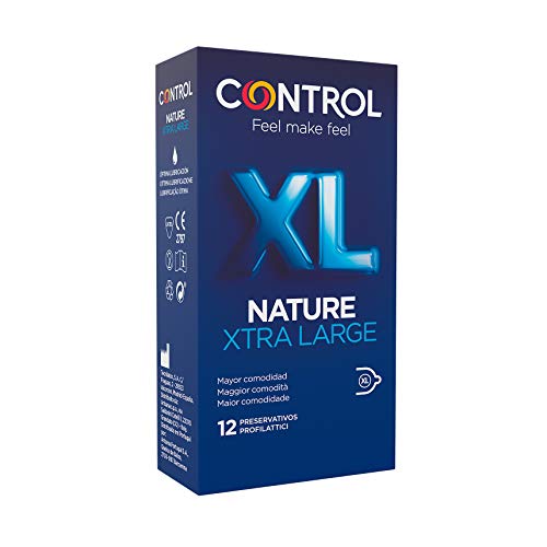 Preservativos NATURE XL (12 un - 50 mm) CONTROL - Cuidados pessoais - 12 un, 50 mm, caixa, 150 g