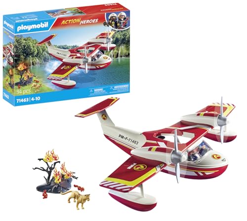 Playmobil Action Heroes 71463 (Peluches e Bonecas) PLAYMOBIL - Conjuntos de brinquedos - hidroavião, hélices rotativas, extinção, drenagem