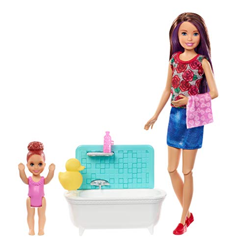 Barbie Babysitter Hour Of Bath Set (Peluches, Poupées et Doudous) Barbie - Conjuntos de brinquedos - peluches, poupées, doudous, banheiro