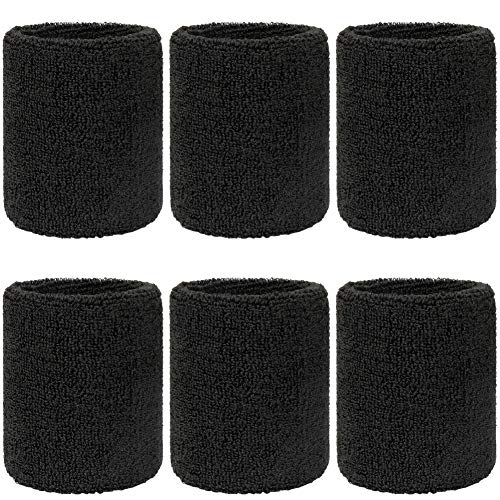 Joelheiras HOMCOM 6 Unidades (Preto e Branco) H&S Alliance UK Ltd - Bandas de exercício - algodão, spandex, lavável, 6 unidades