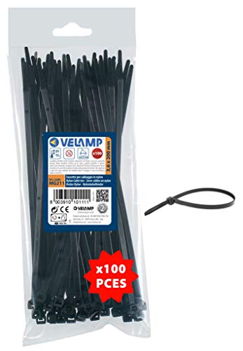 Fita para Cabos VELAMP MG211 (100 peças) Velamp - Fios e lacres - nylon, resistente, UV resistente, tuv certificado