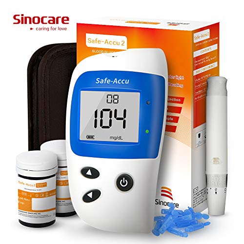Glucose in Blood Kit Safe Accu2 Code Free Sinocare - Medidores de glicose no sangue - glucose, sangue, kit, seguro
