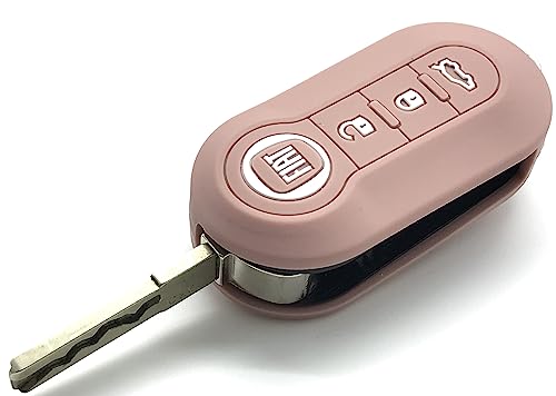Capa Silicone Fiat 500C, Grande Punto, Panda, Stilo NORDECCO Rosa Dourado Nordecco - Alarmes e fechaduras de veículos - silicone, fiat 500c, grande punto, panda, stilo, rosa dourado