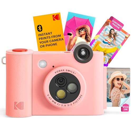 Máquina Fotográfica Instantânea KODAK Smile+ Rosa Kodak - Câmeras de filme - instantânea, rosa