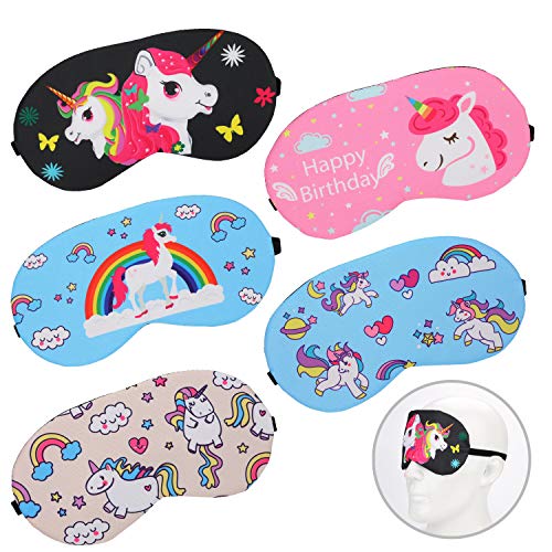 MWOOT Máscaras de sono 5 unidades Unicórnio Mwoot - Máscaras de Olhos para Dormir - sono, unicórnio, 5 unidades