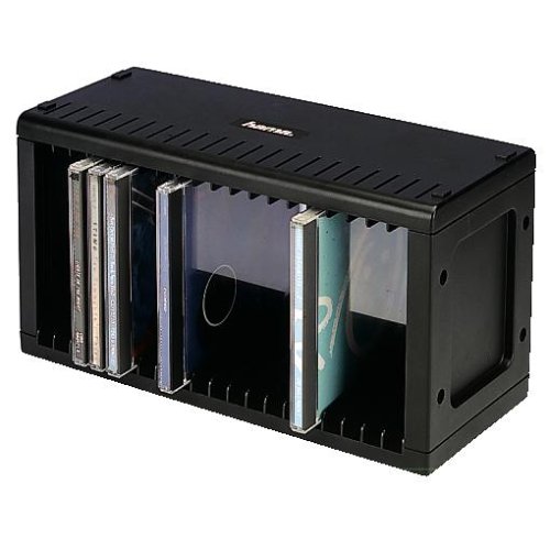 Prateleira de vinilograma HAMA 48010 (Preto) Hama - Armários e racks de armazenamento de mídia - 20 discos, preto, plástico