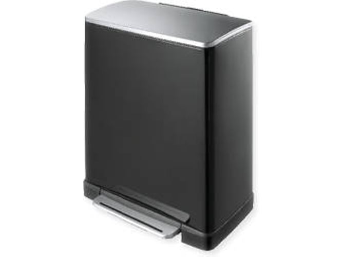 Caixa de Lixo EKO-Europe E-Cube Step (28 + 18 l) EKO - Lixeiras e cestos de lixo - 46 litros, filtro de carvão ativado, mecanismo silencioso, pedal aço inoxidável
