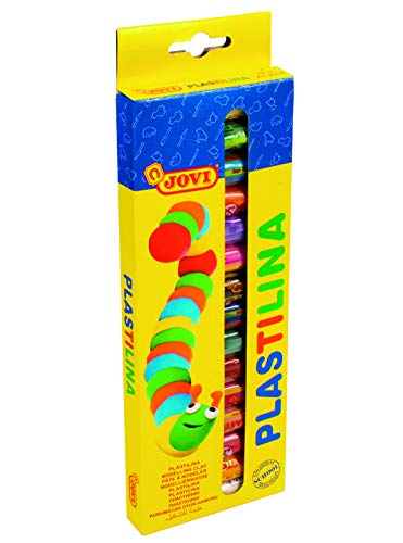 Joviac Plastilina 15 Barras de 15 Gr Cores Sortidas em Estoque Jovi - Materiais de cerâmica e escultura - 15 barras, cores sortidas, não mancha, lavável