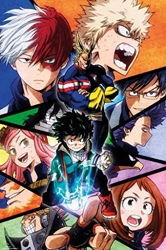 Poster MY HERO ACADEMIA (61x91,5cm - Idéale comme affichage publicitaire) Gb Eye Ltd - Pósteres, impressões e arte visual - papel, alta qualidade, cores, 91,5x61cm