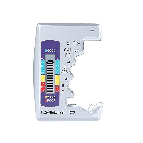 Testador de Bateria DOLLAtek 1,5V 9V Digital DollaTek - Baterias - testador de bateria, pilhas alcalinas, recarregáveis, indicador tricolor, carga da bateria, pilhas aa