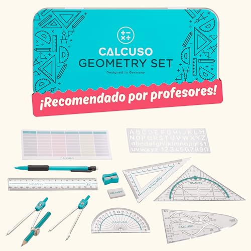 Conjunto de Geometria para a Escola METAL CALCUSO - Kits de desenho e pintura - conjunto, geometria, escola