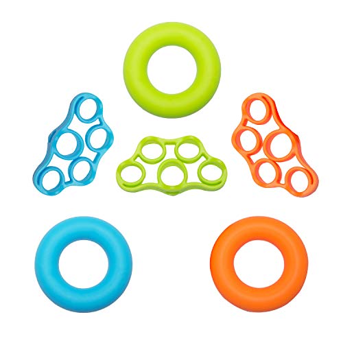 Kit de Treino de Força de Silicone 6 Peças HONGXIN-SHOP - Exercitadores de mão - kit treino, forca, silicone, 6 peças