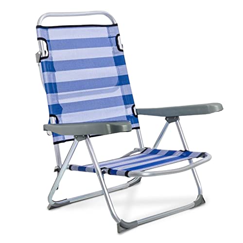 Cadeira de Praia TIENDA EURASIA Dobrável (Alumínio - 48x62x81 cm) TIENDA EURASIA - Móveis de exterior - dobrável, alumínio, praia, cama