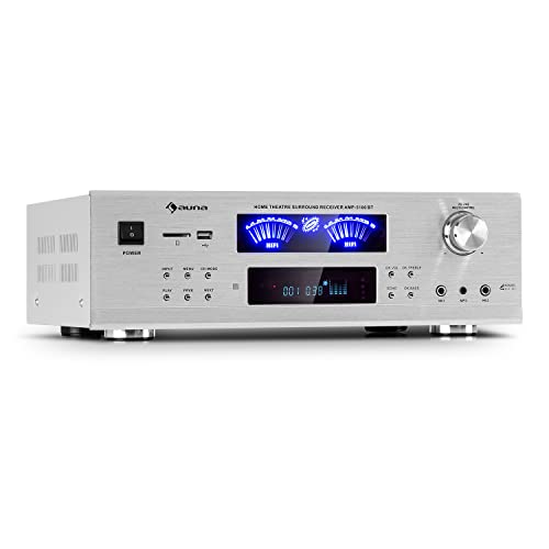 Amplificador AUNA AMP5100BT (5.1 - 240W) AUNA - Áudio - bluetooth, 240W, medidores VU, microfone, potência