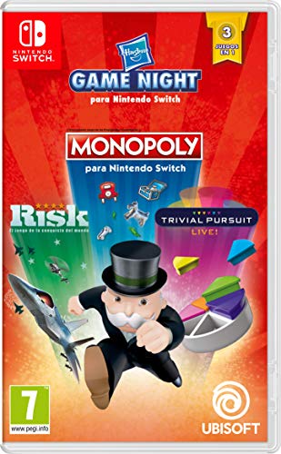 Jogo Nintendo Switch Game Night Monopoly + Risk + Trivial Pursuit: Compilation Edition (Inglês) Ubisoft - Software de jogos de vídeo - nintendo switch, compilação, trivial pursuit