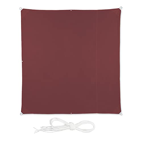 Relaxdays 4008000000 Toldo Vela Quadrado 200 X 200 cm Roxo Relaxdays - Móveis de exterior - 200x200 cm, poliéster, 2,5 kg, roxo
