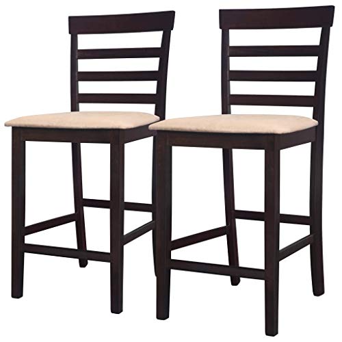 Conjunto de 2 Bancos Almofadados VIDAXL | Castanho (Armazenamento e limpeza) vidaXL - Cadeiras de escritório - almofadas, castanho, armazenamento, limpeza
