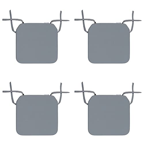 Conjunto de 4 Almofadas Impermeáveis para Cadeira GRIS (40 x 40 x 5 cm) Proheeder - Almofadas para cadeiras e sofás - 4 almofadas, impermeáveis, 40x40x5 cm, removível