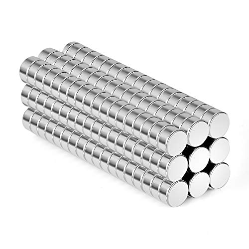 Wukong 100peças Imanes de Giroscópio Cilíndrico N52 (6*3mm) Multiuso Junta de Limpeza em Seco Wukong - Adesivos e ímãs para artesanato - 100 peças, n52, multiuso, limpeza