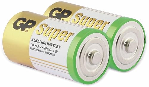Pilha Recarregável SUPER ALKALINE C/LR14 BATTERY GP BATTERIES - Baterias de uso geral - alkaline, 1.5v, cilíndrico, multi