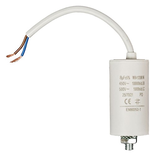 Condensador FIXPART W9-11208N (Branco - 12x13x7 cm) Fixapart - Capacitores - condensador, fixpart w9-11208n, branco, 12x13x7 cm, 8uf, 450v