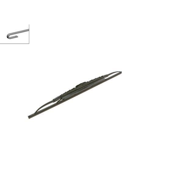 Escova Limpa-Para-Brisas BOSCH 3397005538 Bosch - Peças e acessórios para janelas de veículos automotores - preto, plástico, escova limpa para brisas