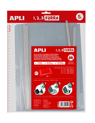 Apli 16911 Capa para Livros e Revistas Preto, Cinzento APLI - Capas de livros - livro-cobertura, polipropileno, preto, cinzento