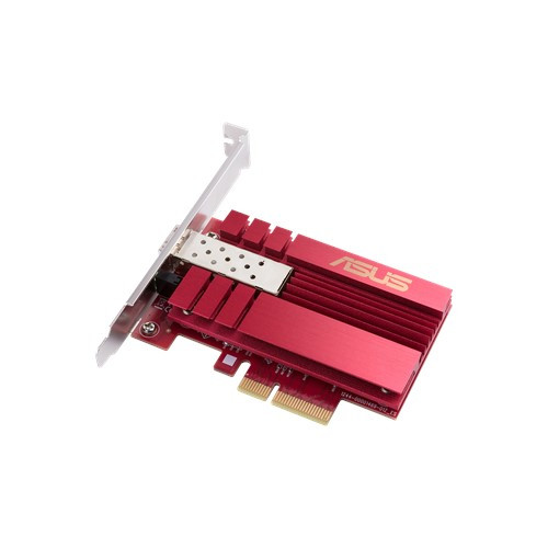 Placa de Rede ASUS XG-C100F | Azul, Metálico ASUS - Placas e adaptadores de rede - placa de rede, pci express, 10 gigabit ethernet, fibra ótica