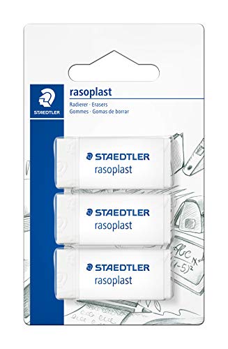 Staedtler 526B3 Borracha Branco (Recondicionado Como Novo) Staedtler - Borrachas - recondicionado, sem ftalatos, sem látex, fiaça de proteção